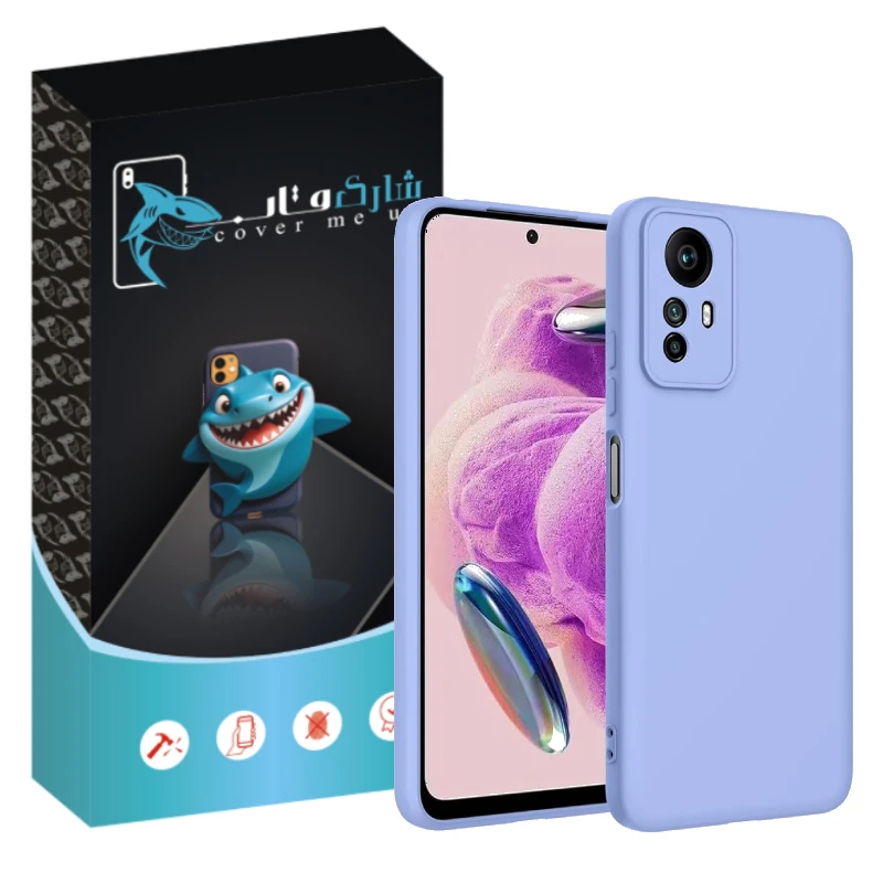 کاور شارک قاب مدل سیلیکونی پاک کنی مناسب برای گوشی موبایل شیائومی Redmi Note 12s