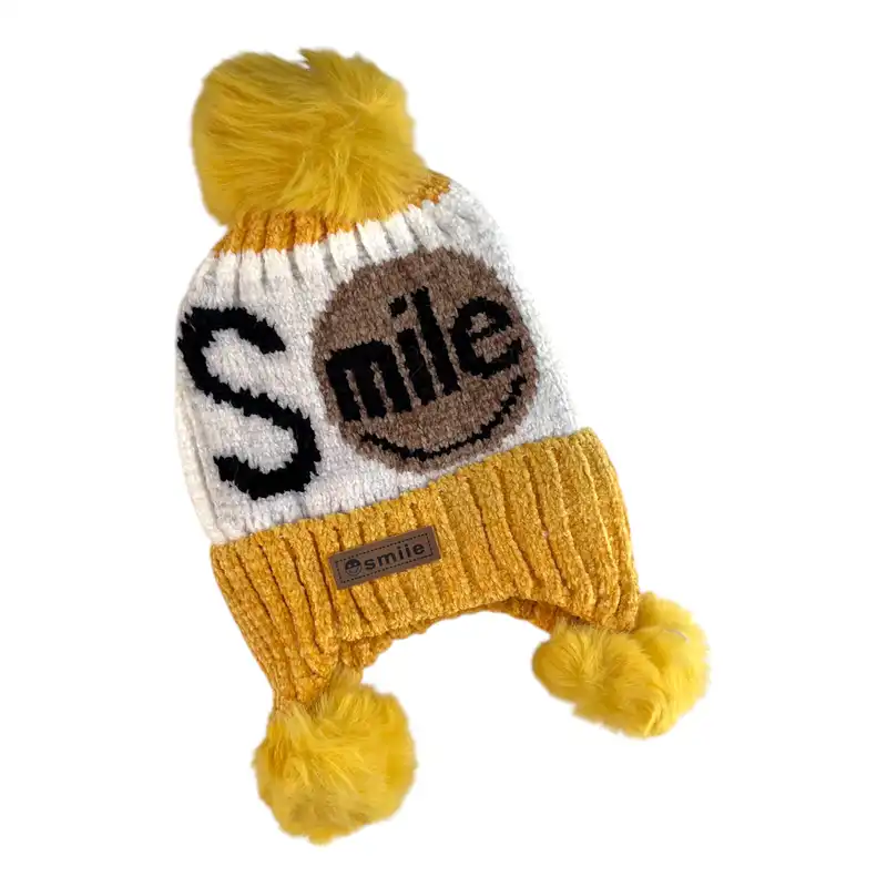 کلاه بافتنی بچگانه مدل اسمایل RO_185