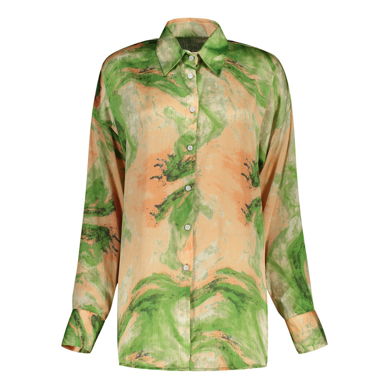 شومیز آستین بلند یقه برگردان زنانه مدل 66