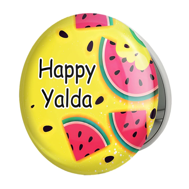 آینه جیبی خندالو طرح شب یلدا مدل تاشو کد 10758 