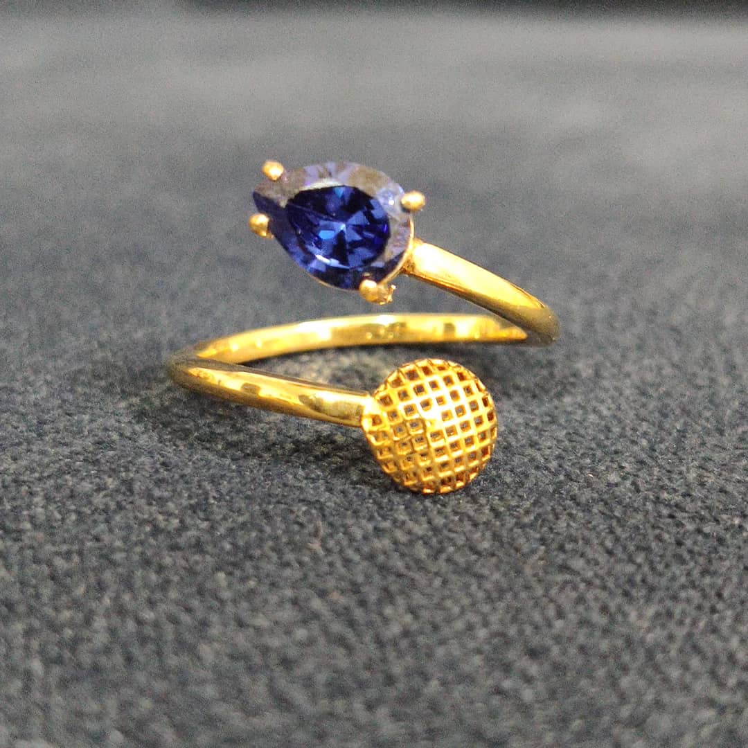  انگشتر طلا 18 عیار زنانه قیراط طرح دایره کد GH319