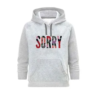 هودی زنانه مدل  sorry کد SH6 رنگ طوسی