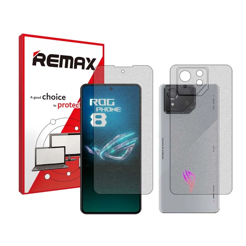 محافظ صفحه نمایش مات ریمکس مدل Resistant مناسب برای گوشی موبایل ایسوس ROG Phone 8 به همراه محافظ پشت گوشی