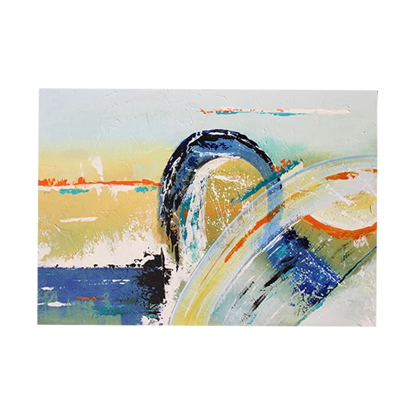 تابلو نقاشی اکرلیک به سبک انتزاعی مدل موج دریا