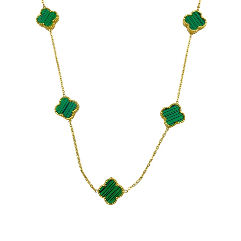 گردنبند زنانه مدل گل چهارپر کد N4432 N