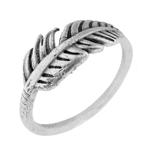 انگشتر نقره زنانه طرح برگ مدل 15367