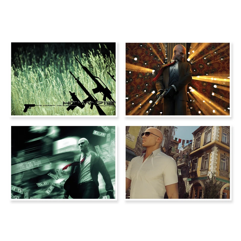 پوستر طرح بازی هیتمن کد A-1700 مجموعه 4 عددی