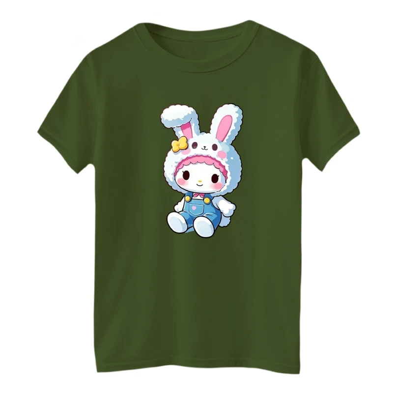 تی‌شرت آستین کوتاه لانگ بچگانه مدل خرگوش بامزه