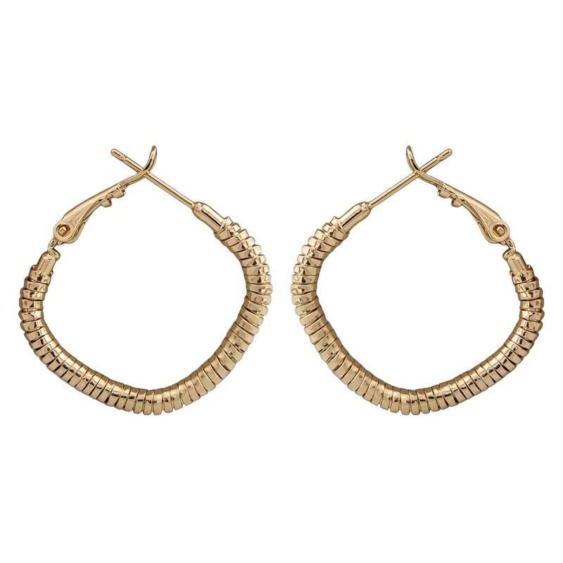 گوشواره حلقه‌ای زنانه ژوپینگ مدل مربعی امگا