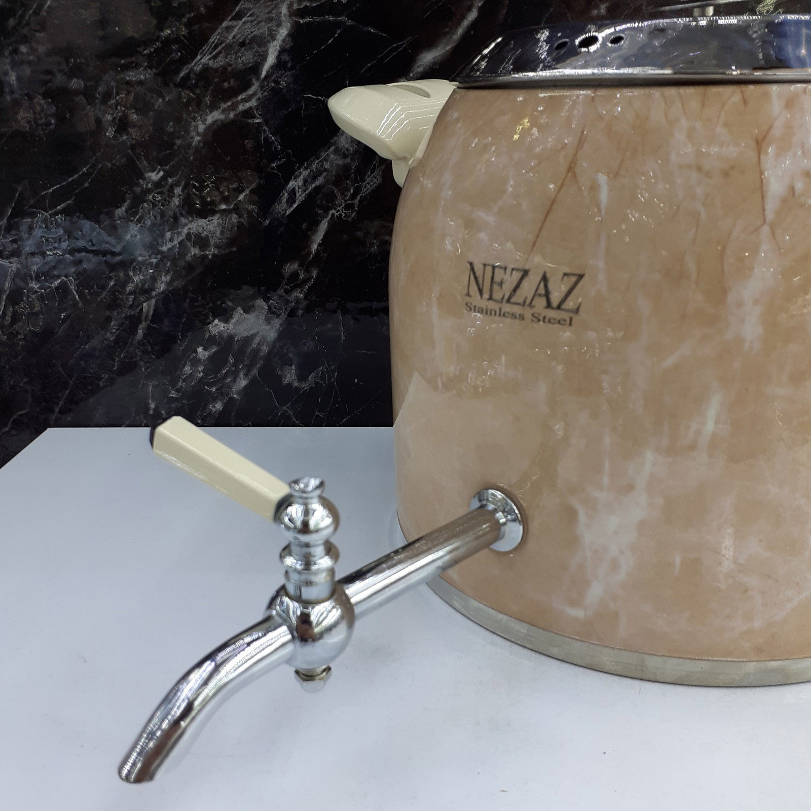 ست کتری و قوری نزاز طرح سنگ کد 01