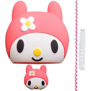 محافظ کابل طرح MY Melody به همراه محافظ شارژر دیواری 20 وات اپل مجموعه 4 عددی