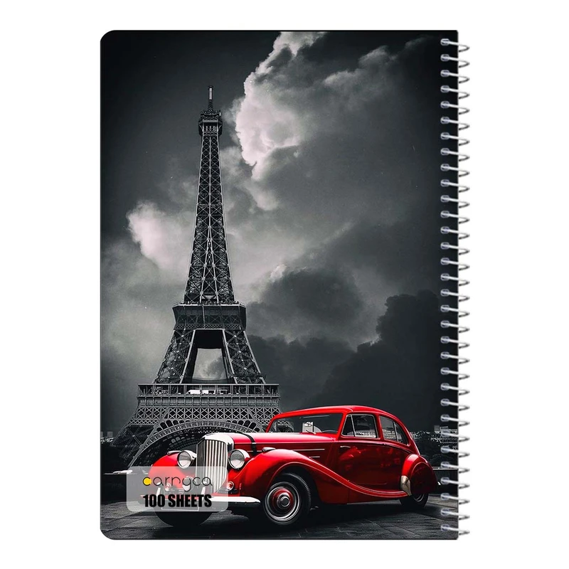 دفتر شطرنجی 100 برگ سیمی کارنیکا طرح پاریس Paris کد 18959