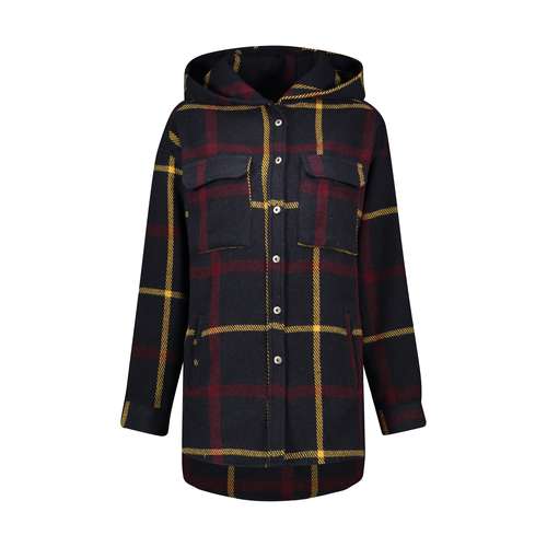 مانتو زنانه پاتن جامه مدل پشمی 102731010275539 کلاهدار