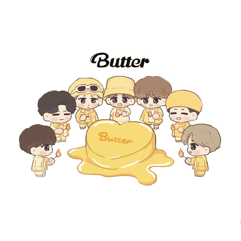 استیکر لپ تاپ طرح BTS Butter