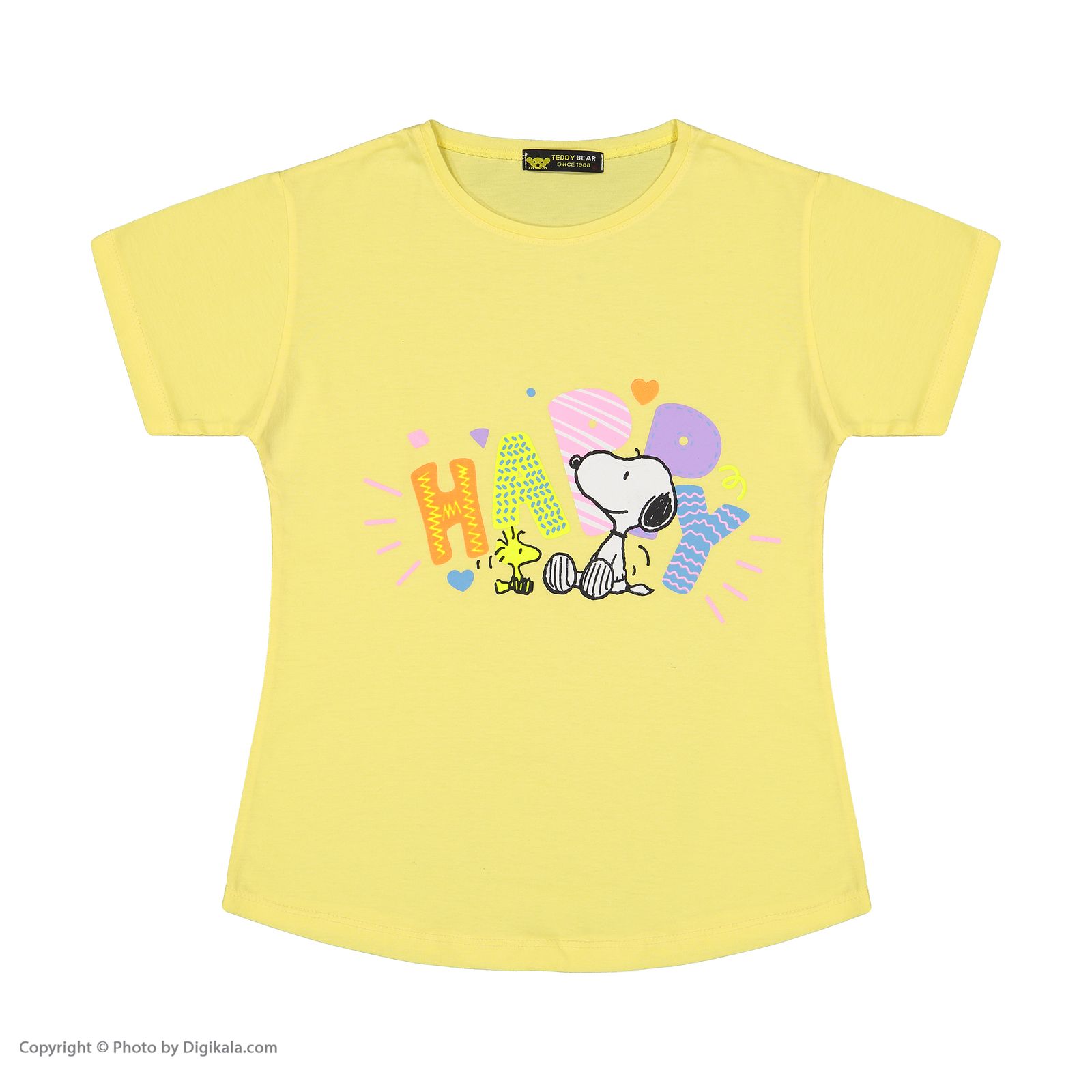 ست تی شرت آستین کوتاه و شلوارک دخترانه خرس کوچولو مدل 2011311-16 -  - 3