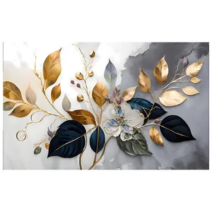 فرش پارچه‌ای مدل فرشینه طرح گل و برگ کد AR3059184