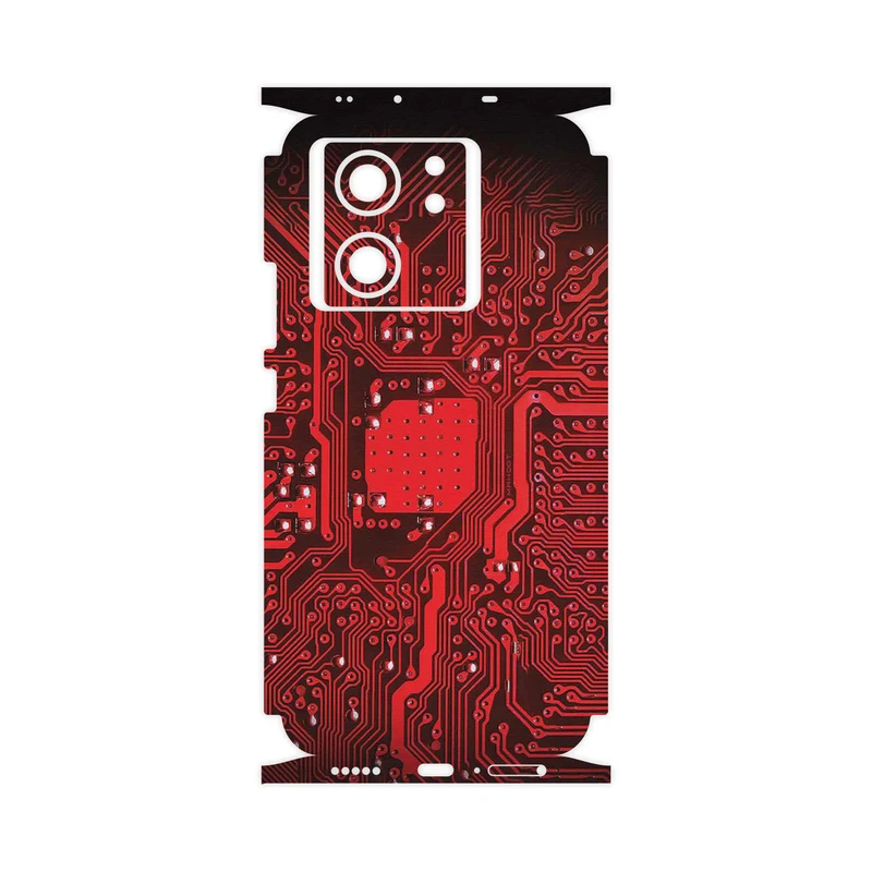برچسب پوششی ماهوت مدل Red_Printed_Circuit_Board-FullSkin مناسب برای گوشی موبایل شیائومی 13T