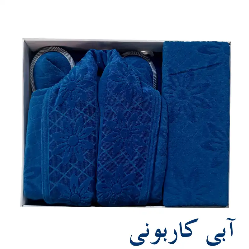 سرویس حوله پالتویی 4 تکه ربکا مدل آفتابگردان سایز 125