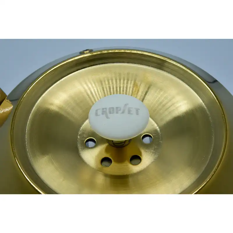 کتری و قوری کروپ ست مدل خط دار طلایی کد 814