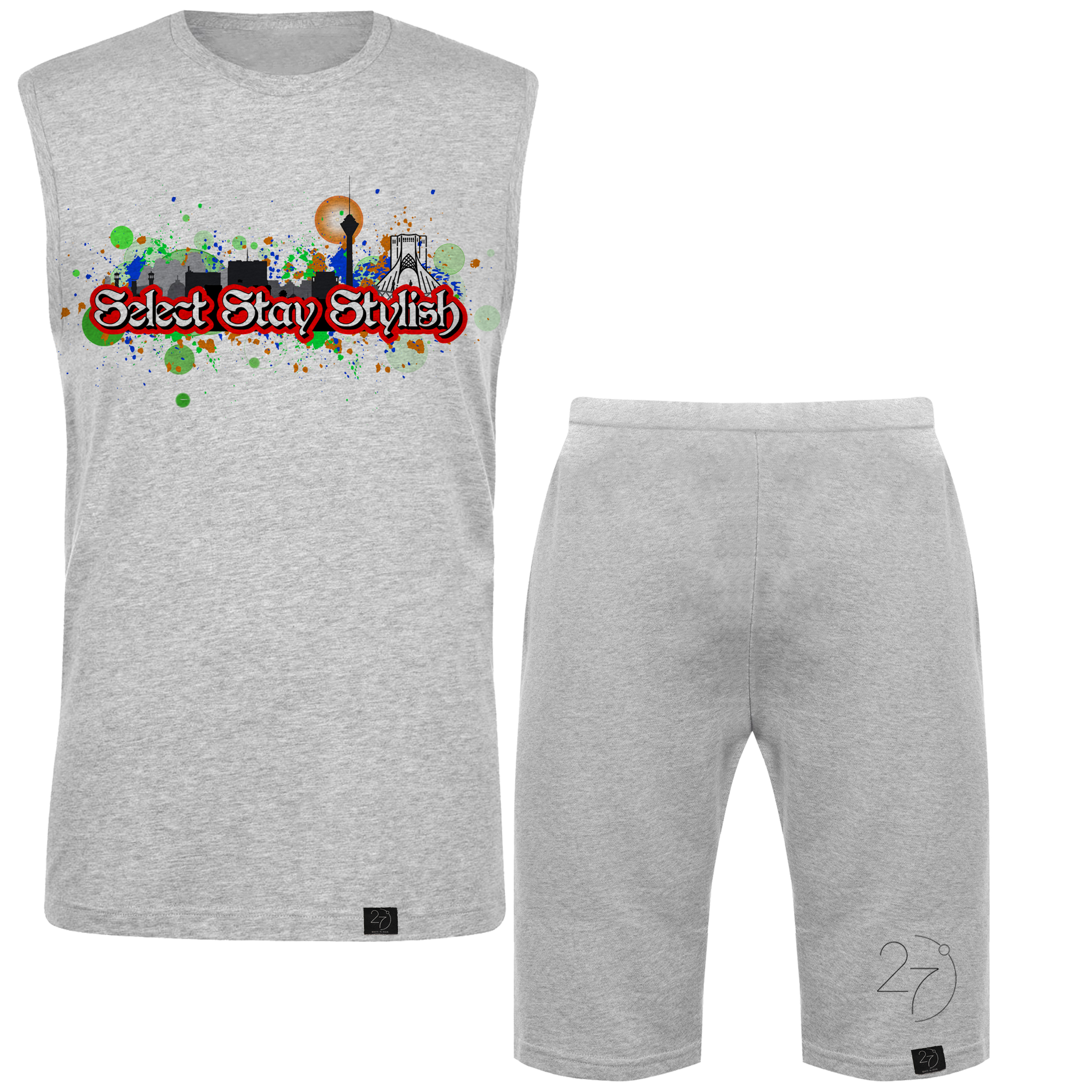 ست تاپ و شلوارک مردانه 27 طرح SELECT STAY STYLISH کد H43