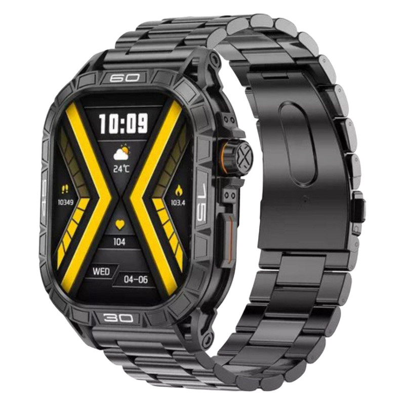 ساعت هوشمند مدل K63-GenuineEdition دارای قابلیت های صفحه نمایش رنگی، صفحه نمایش لمسی، کنترل موسیقی، کنترل سطح اکسیژن خون، قابلیت مکالمه از طریق بلوتوث، پشتیبانی از زبان فارسی، قابلیت تغییر تم، بند فلز