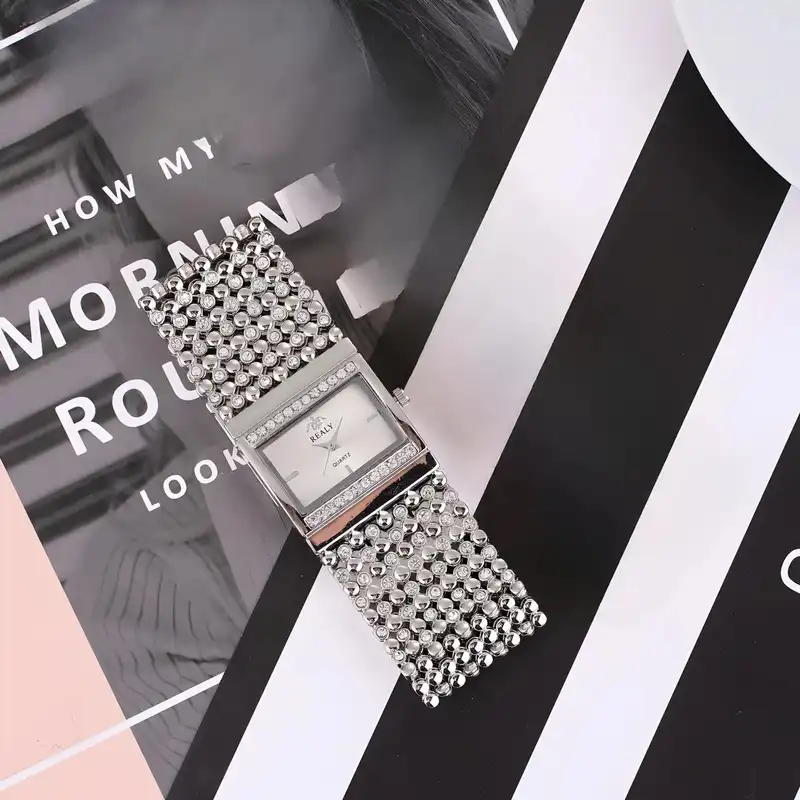 ساعت مچی عقربه ای زنانه مدل پهن کد 01