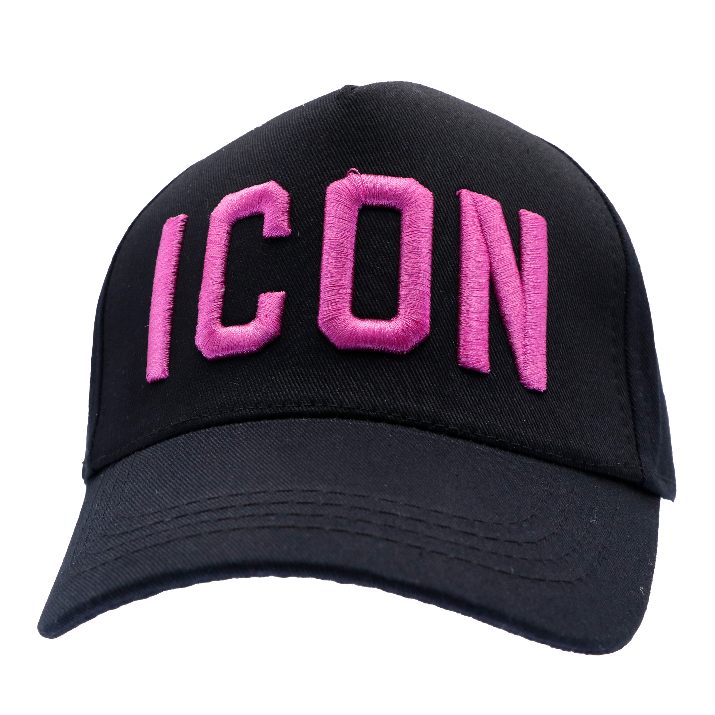 black and pink icon cap