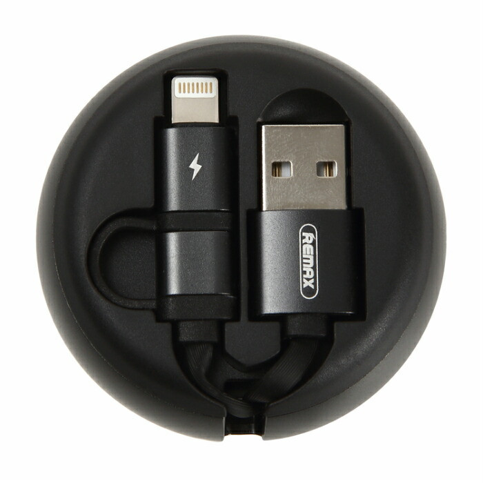 کابل تبدیل USB به MicroUSB/لایتنینگ ریمکس مدل RC-182i طول 0.96 متر