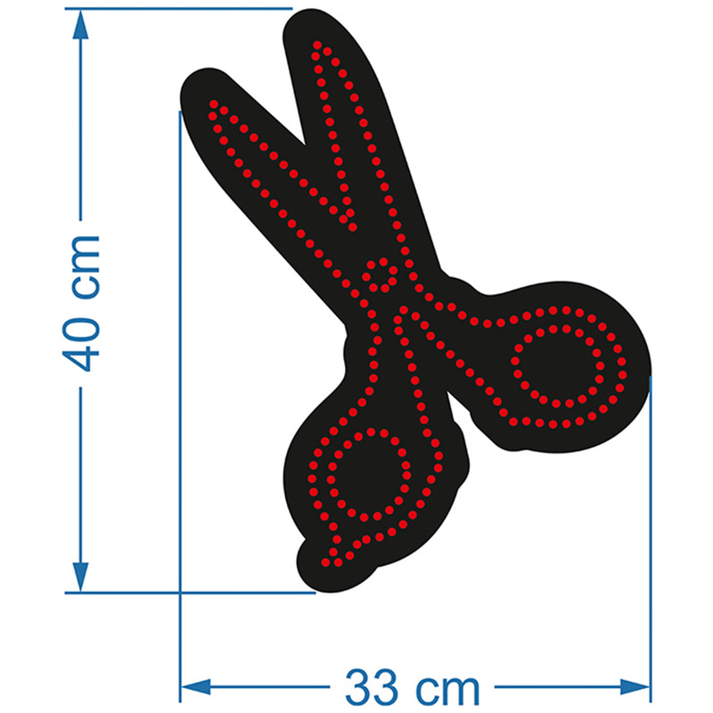 تابلو ال ای دی آیاز طرح قیچی کد 202R