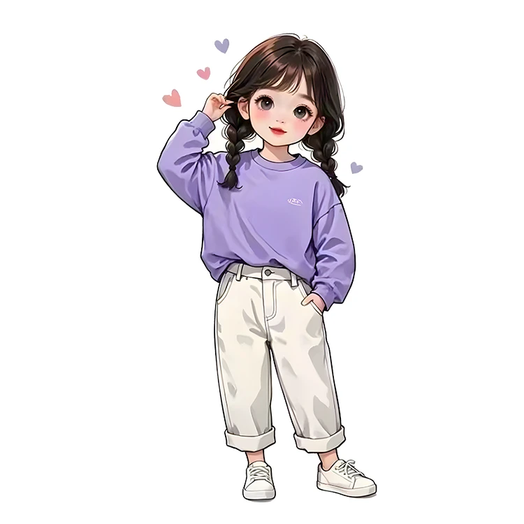 استیکر پارچه و لباس پاد آفرین مدل کارتونی کیوت عروسکی دخترانه کد S5207