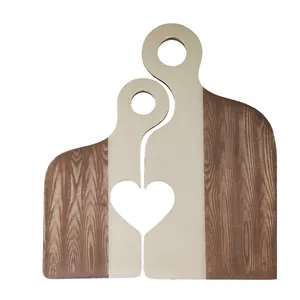 تخته سرو چوبی مدل رزینی کد 0060 مجموعه 2 عددی