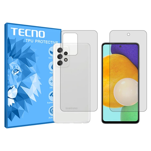 محافظ صفحه نمایش شفاف تکنو مدل HyGEL مناسب برای گوشی موبایل سامسونگ Galaxy A52 5G به همراه محافظ پشت گوشی 