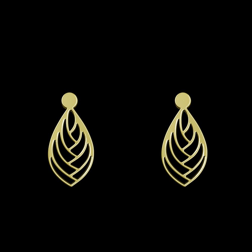 گوشواره طلا 18 عیار زنانه مدوپد مدل اشک کد GA1-10907 -  - 1