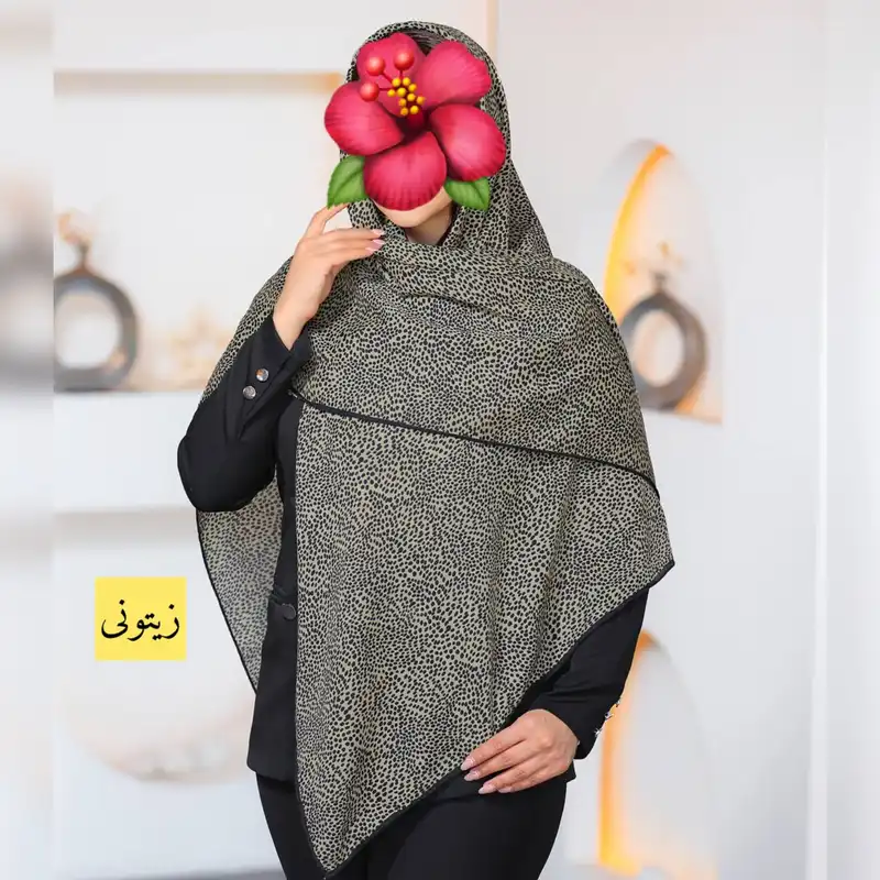 روسری زنانه مدل نخی چاپ خیس دست دوز