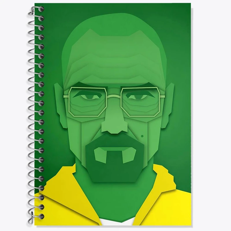 دفتر زبان 50 برگ خندالو مدل دو خط طرح والتر وایت سریال بریکینگ بد Breaking Bad کد 13294