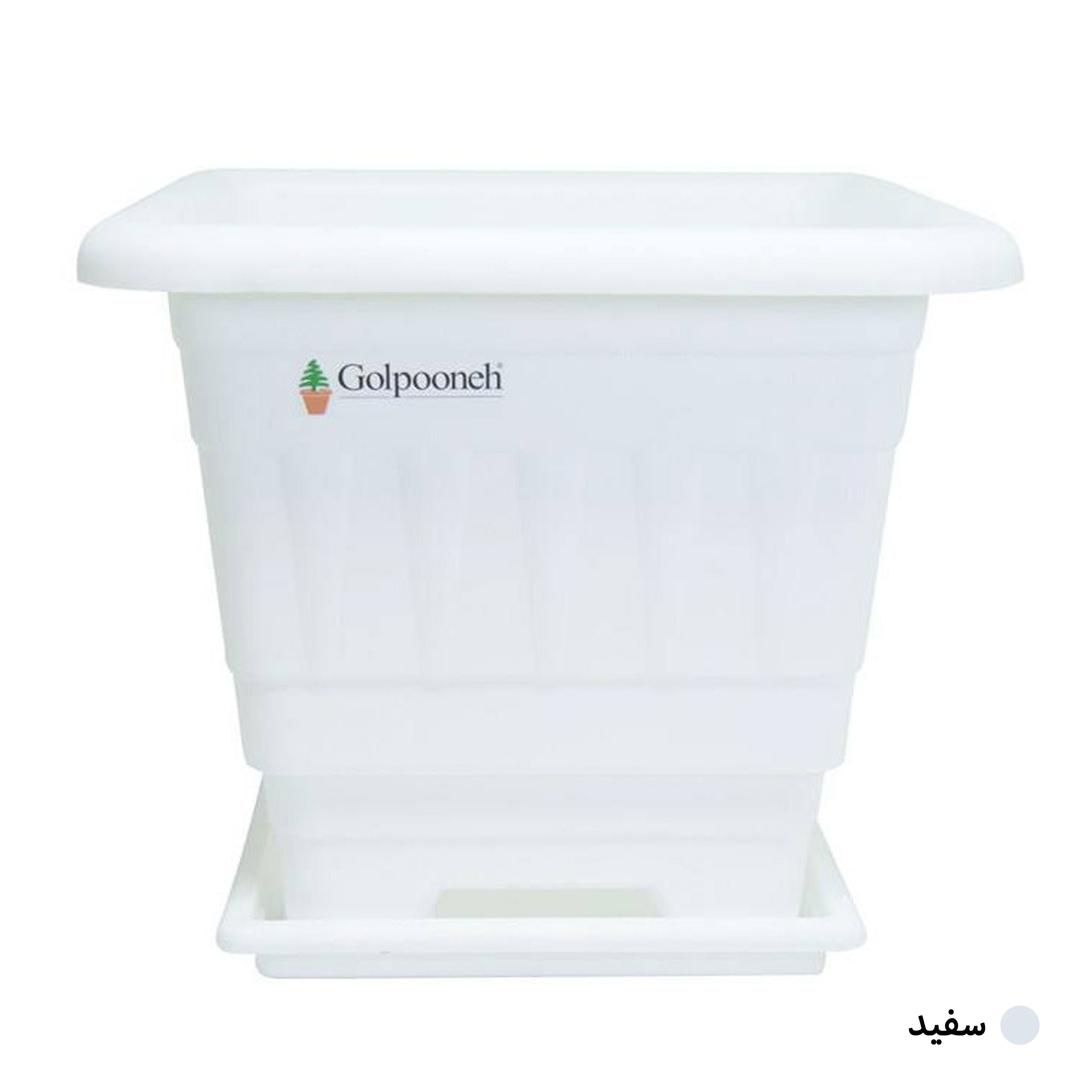 گلدان گلپونه مدل پلاستیکی مربع کد 116