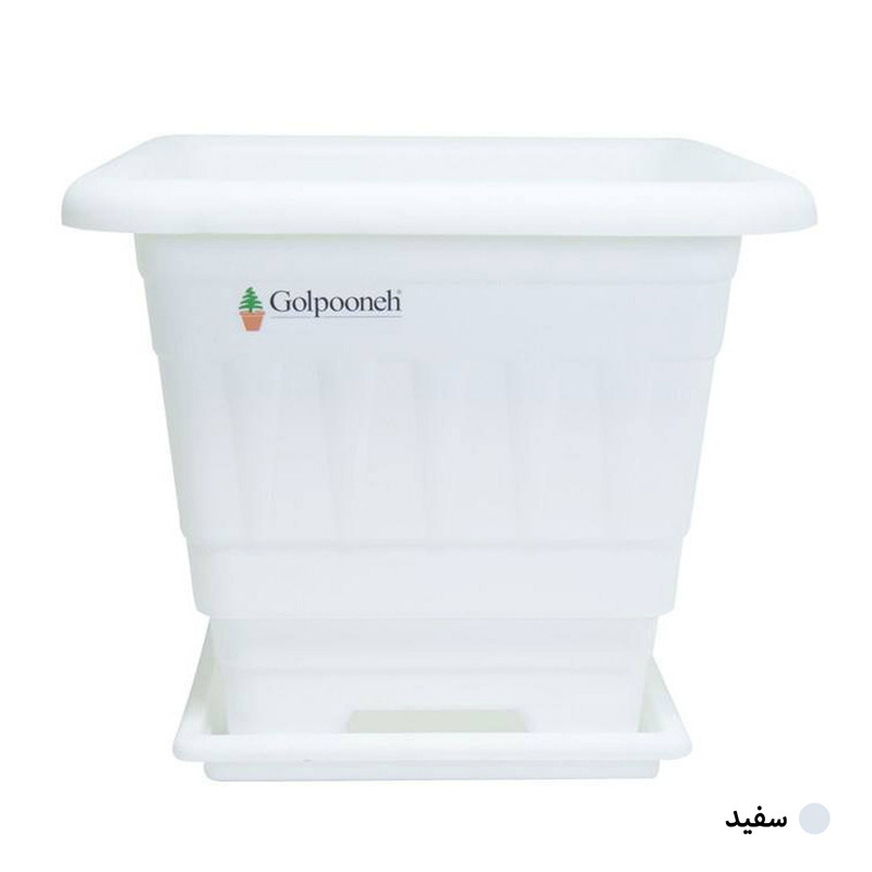 گلدان گلپونه مدل پلاستیکی مربع کد 118