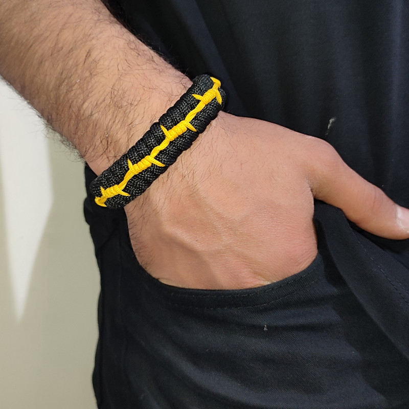 دستبند مدل بافت سیم خاردار دستبند مدل بافت سیم خاردار