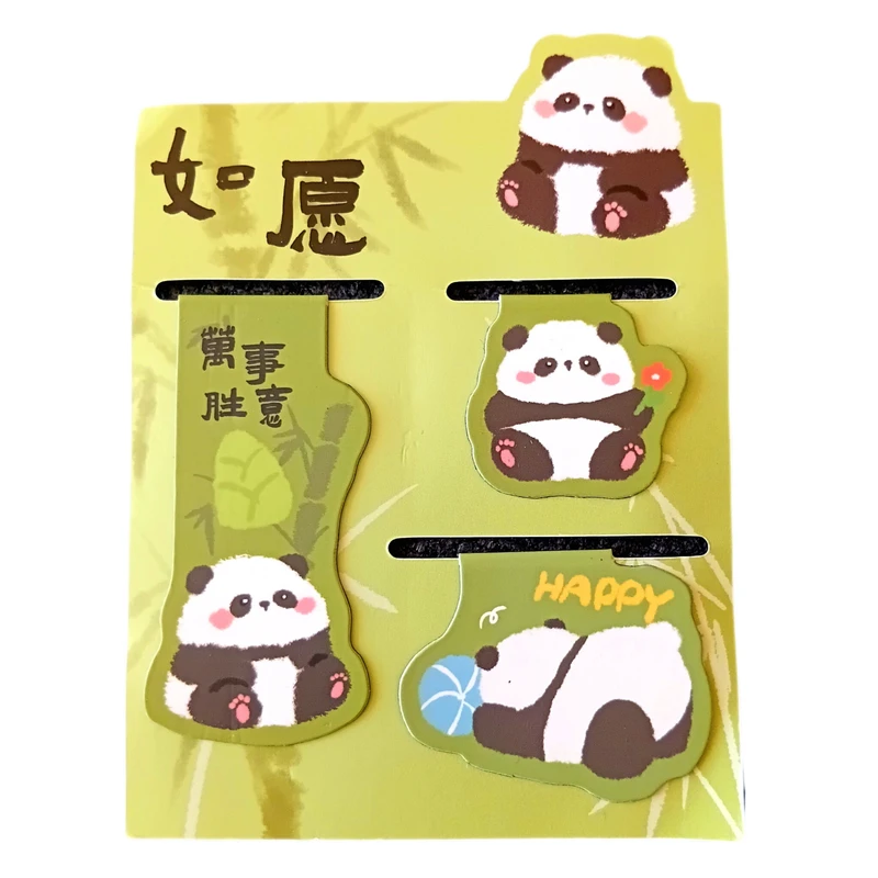 نشانگر کتاب مدل Magnetic Happy Panda مجموعه 3 عددی