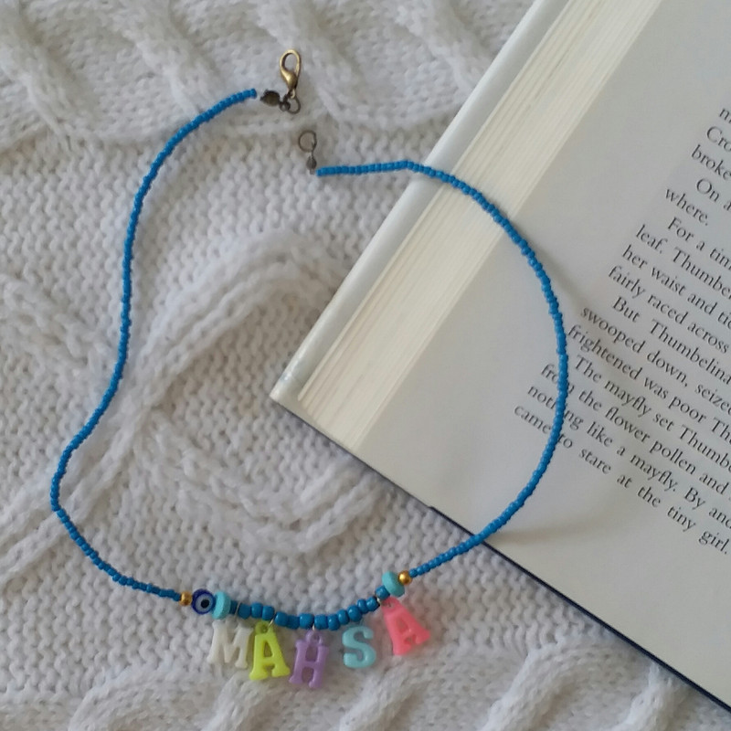 گردنبند دخترانه مدل تابستانی اسم مهسا G228