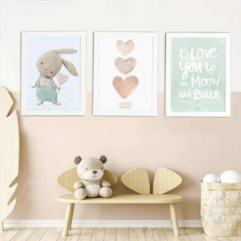 تابلو
کودک مدل دکوراتیو خرگوش و قلب و love بسته 3 عددی