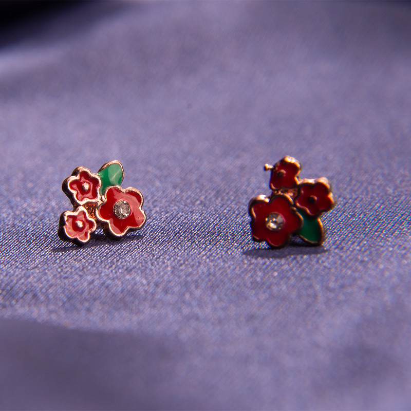 گوشواره دخترانه طرح گل کد RKH_494 گوشواره دخترانه طرح گل کد RKH_494