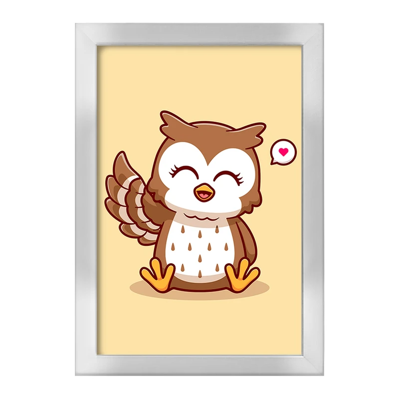 تابلو خندالو طرح حیوانات بامزه جغد کد 29686