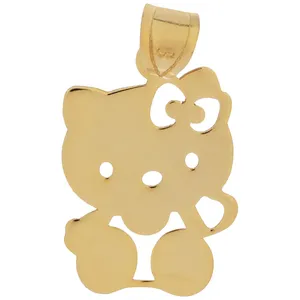 آویز گردنبند طلا 18 عیار دخترانه نیکان گلد طرح کیتی