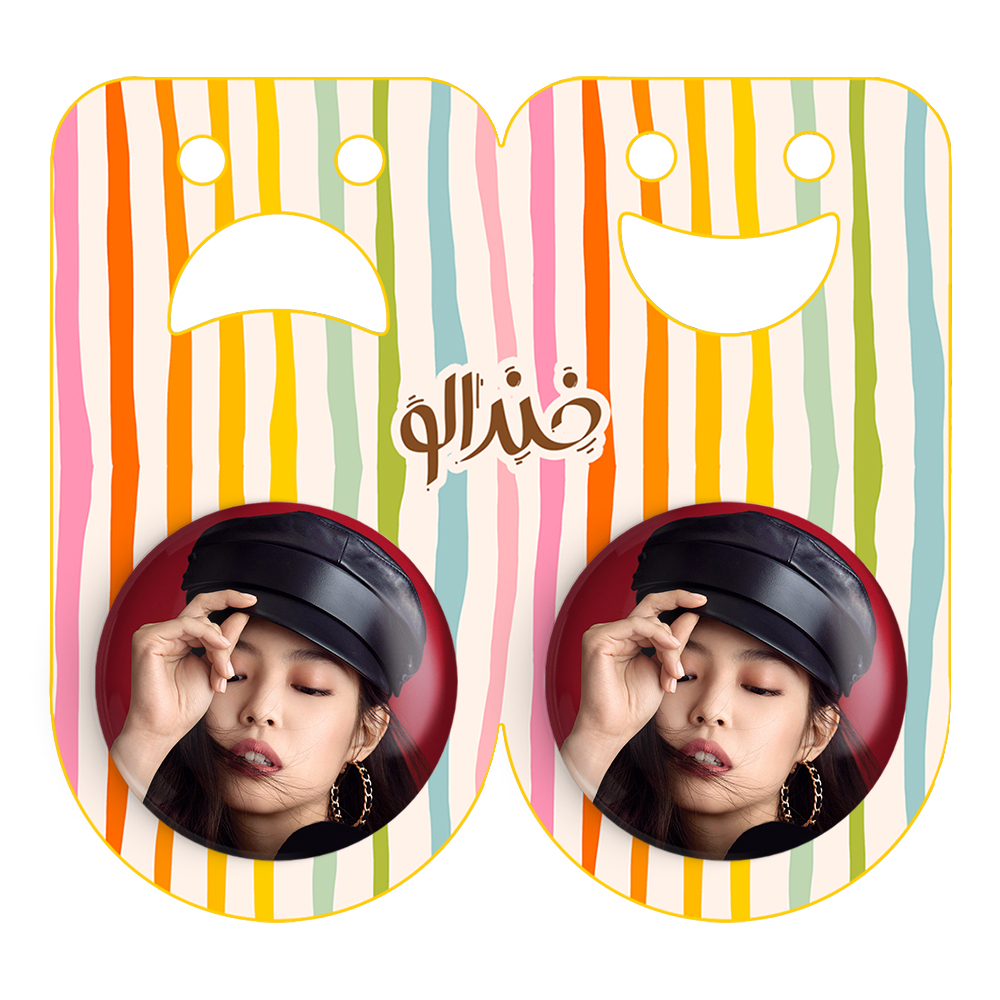 پیکسل خندالو مدل جنی بلک پینک کد 14116 به همراه مگنت