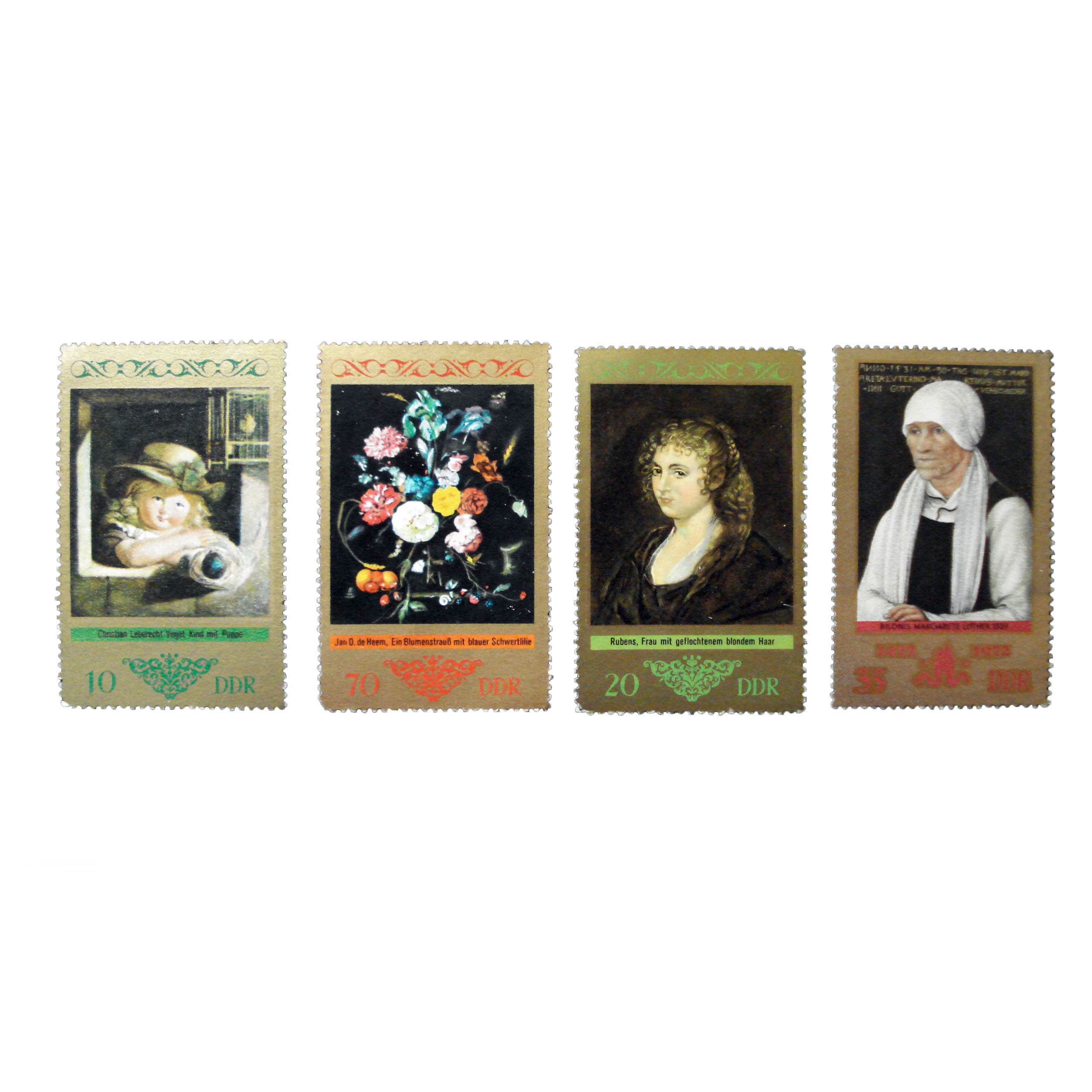 تمبر یادگاری طرح تابلو نقاشی مدل کلاسیک کد TABLO-102 مجموعه 4 عددی
