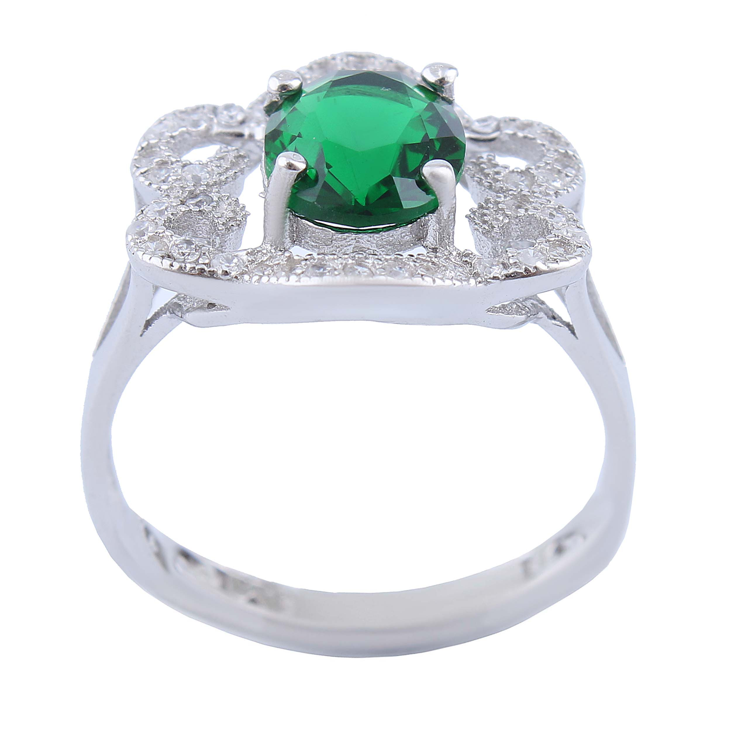 انگشتر نقره زنانه بازرگانی میلادی مدل سنگ عقیق نگین برلیان بدون ریزش آبکاری رادیوم کد AWR_1622