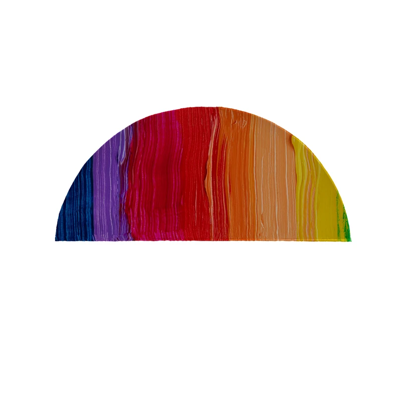 پادری مدل نیم دایره طرح رنگارنگ  کد 8238 سایز 90×45 سانتی متر