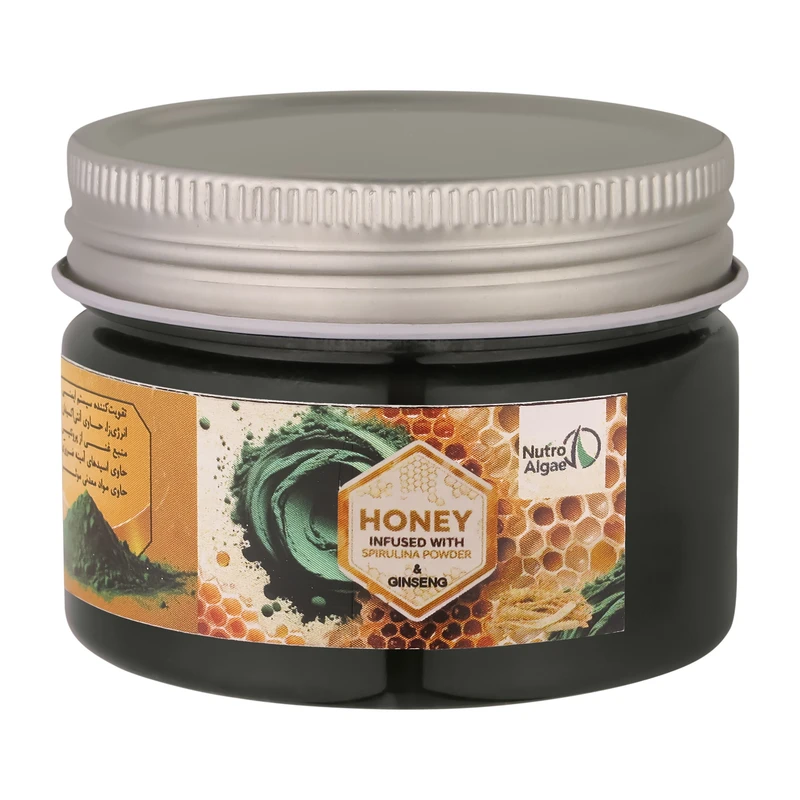 عسل طبیعی ممتاز غنی شده با اسپیرولینا و جنسینگ نوتروآلگ - 200 گرم