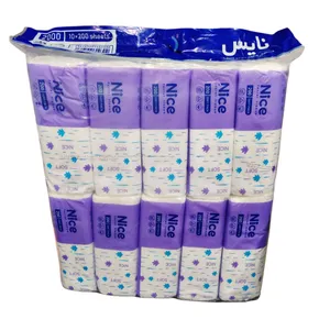 دستمال کاغذی 100 برگ 2 لایه نایس مدل 08 بسته 10 عددی